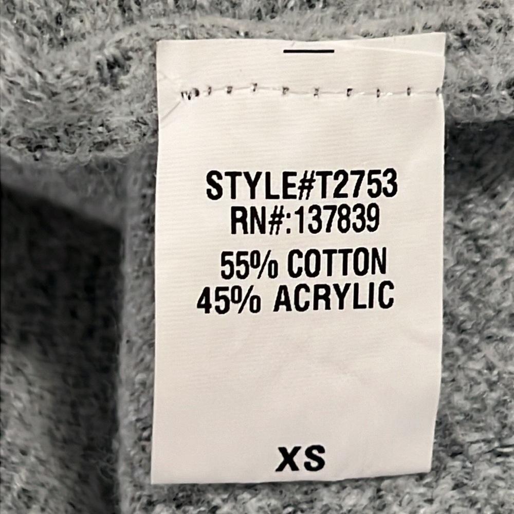 Oversized Cowl Neck Sweater Gray XS - Picture 8 of 9